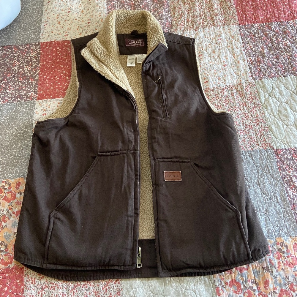 Forge Work Wear Vest, Medium, Brown